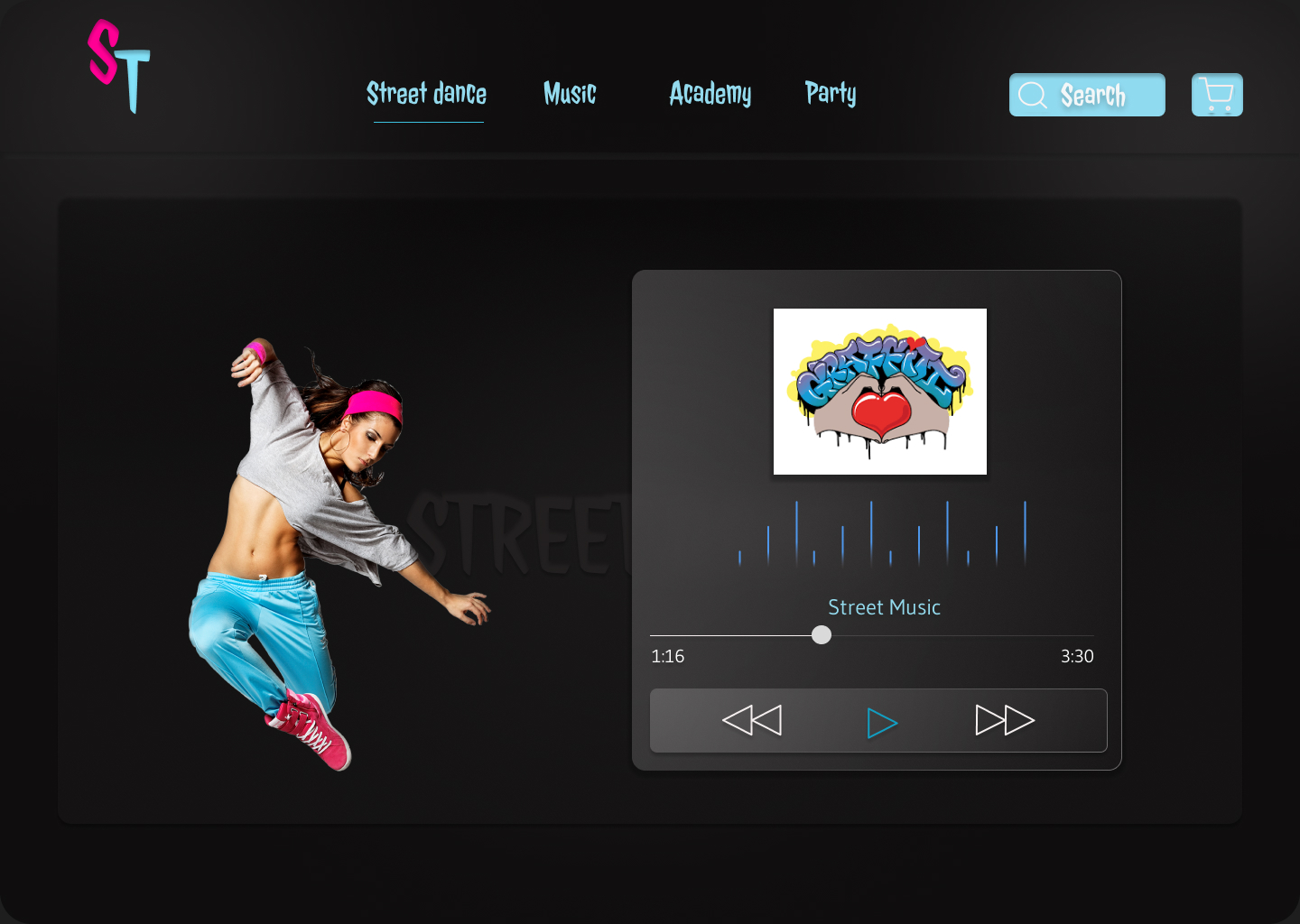 Layout Site Escola de Dança